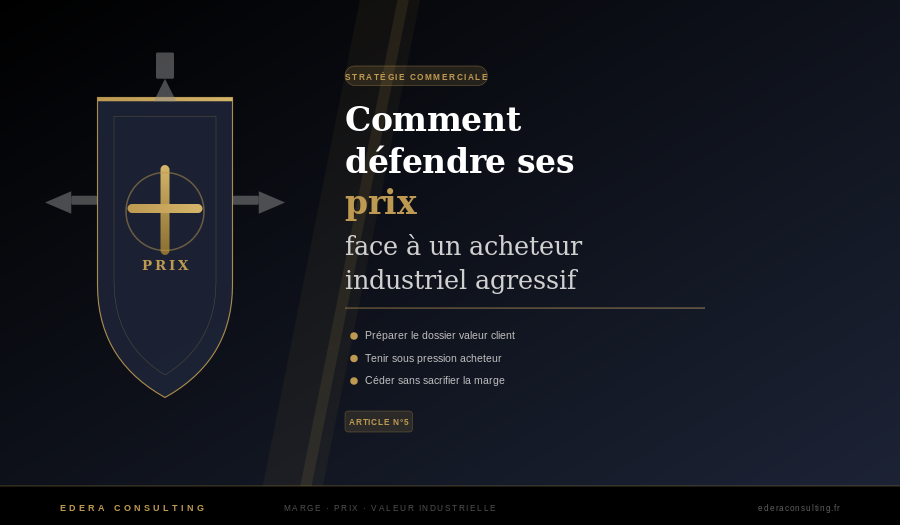 Comment défendre ses prix face à un acheteur industriel agressif